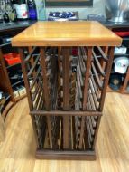 Mahogany Wine Rack with Top